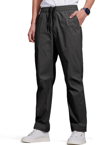 FREE SOLDIER Men's Elastic Waist Lightweight Water Resistant Quick-Dry Hiking Outdoor Sweatpants Pants