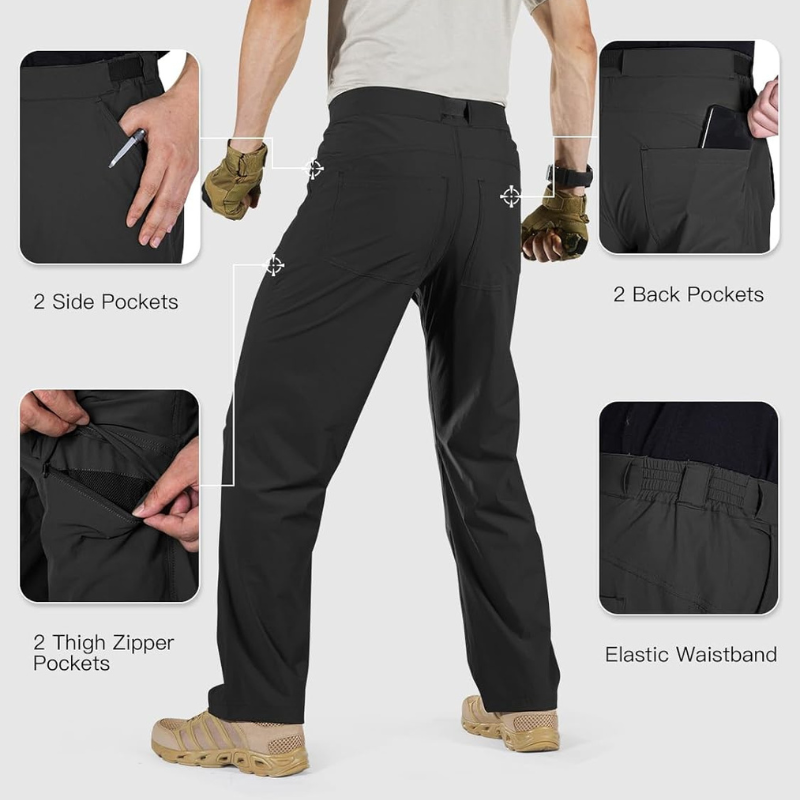 RADIANT Men's Lightweight Quick Dry Tactical Pants