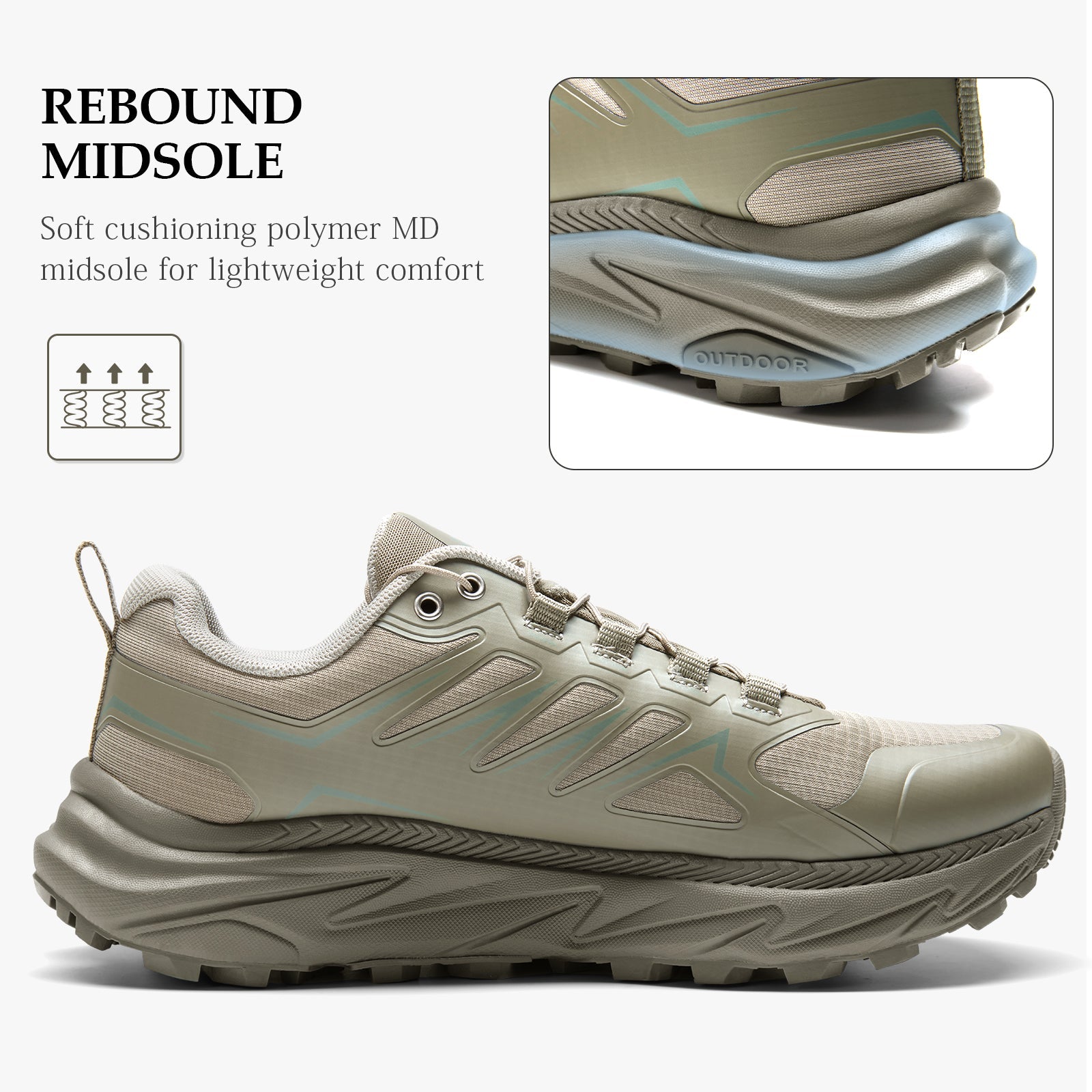 SRA Men's Trail Running Shoes - Lightweight Breathable Non-Slip Zero-Drop for Trail/Hiking