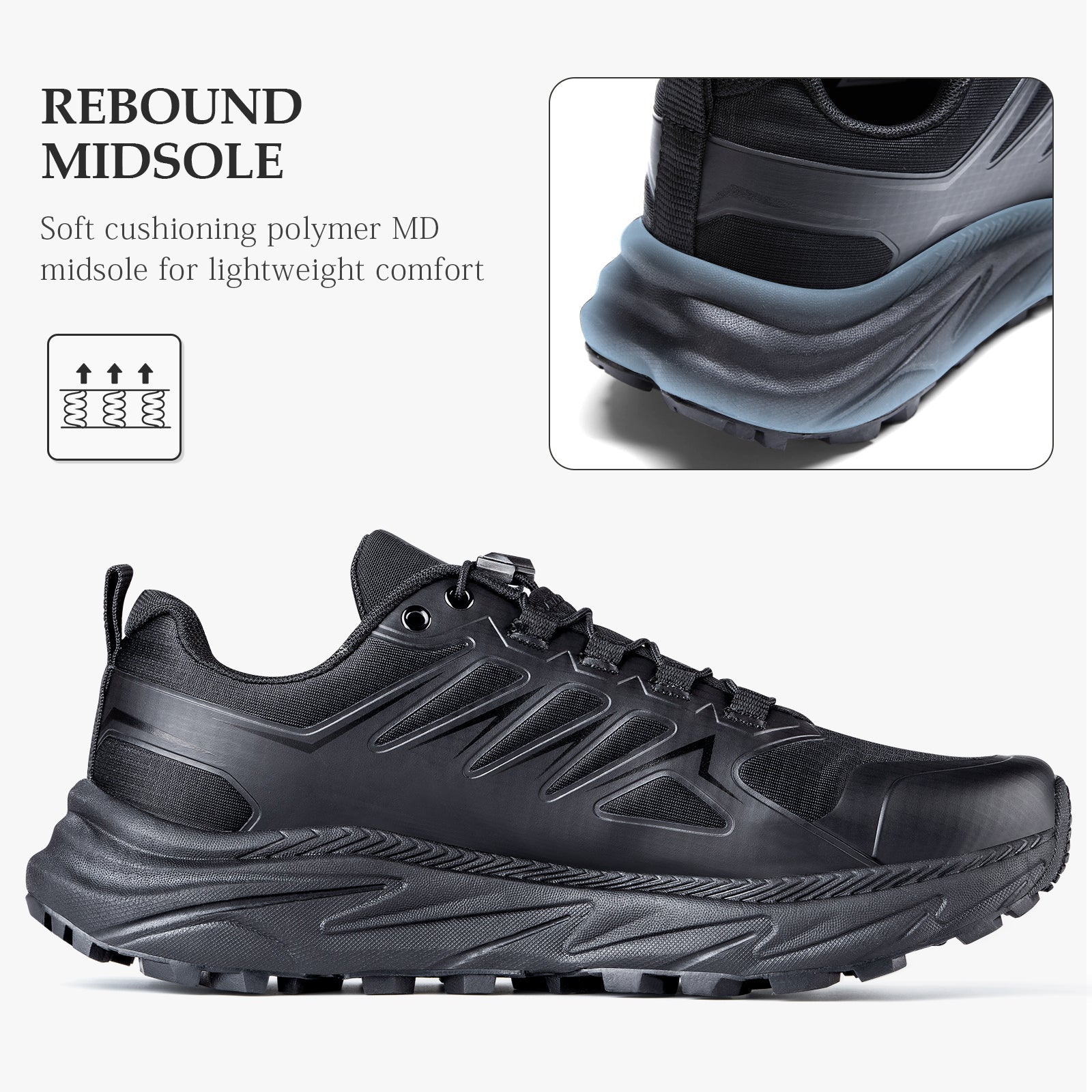 SRA Men's Trail Running Shoes - Lightweight Breathable Non-Slip Zero-Drop for Trail/Hiking