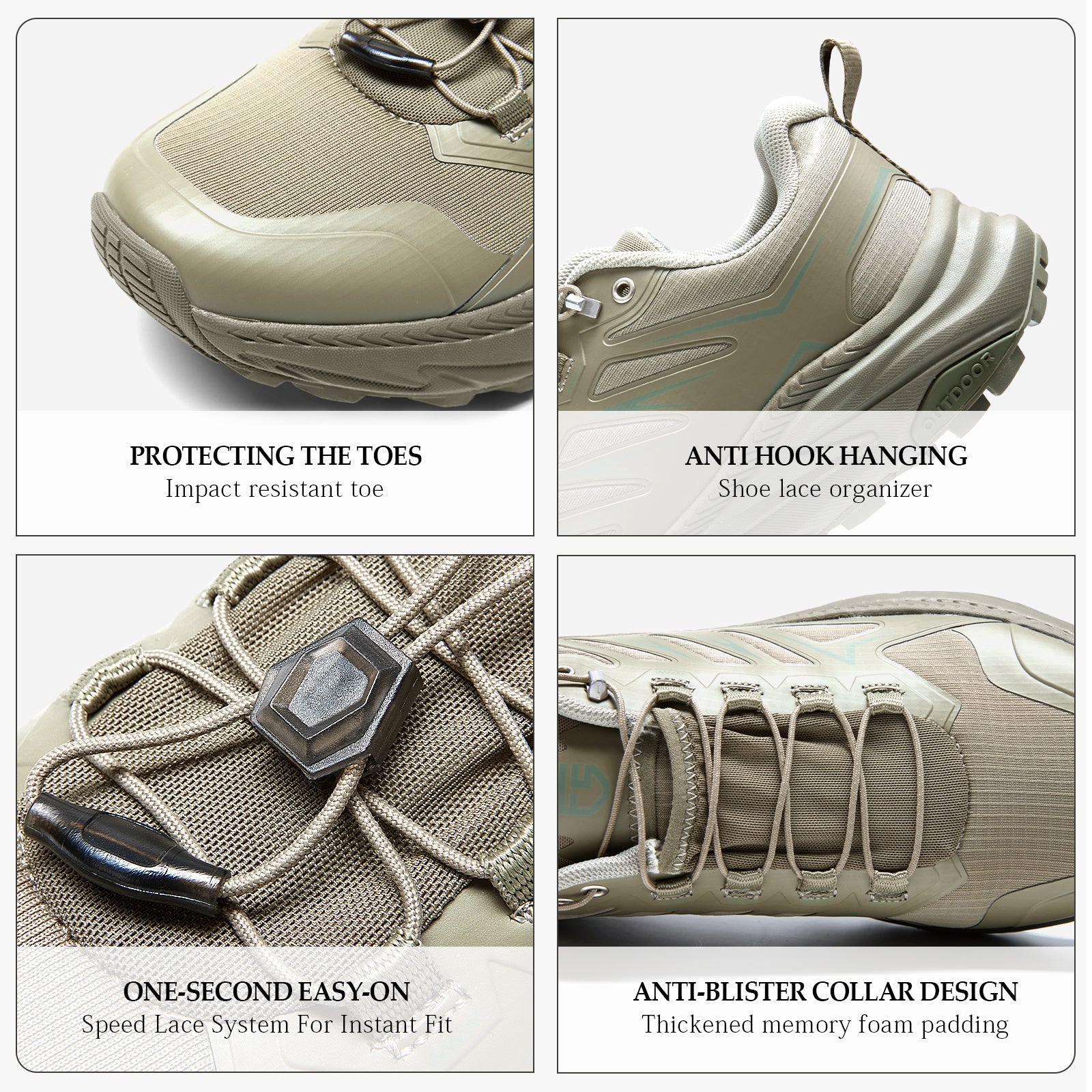 SRA Men's Trail Running Shoes - Lightweight Breathable Non-Slip Zero-Drop for Trail/Hiking