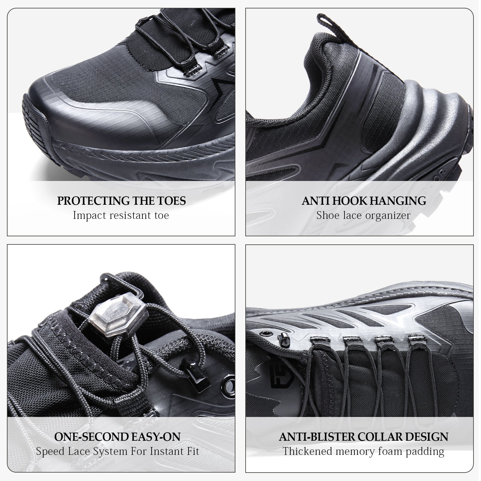 SRA Men's Trail Running Shoes - Lightweight Breathable Non-Slip Zero-Drop for Trail/Hiking