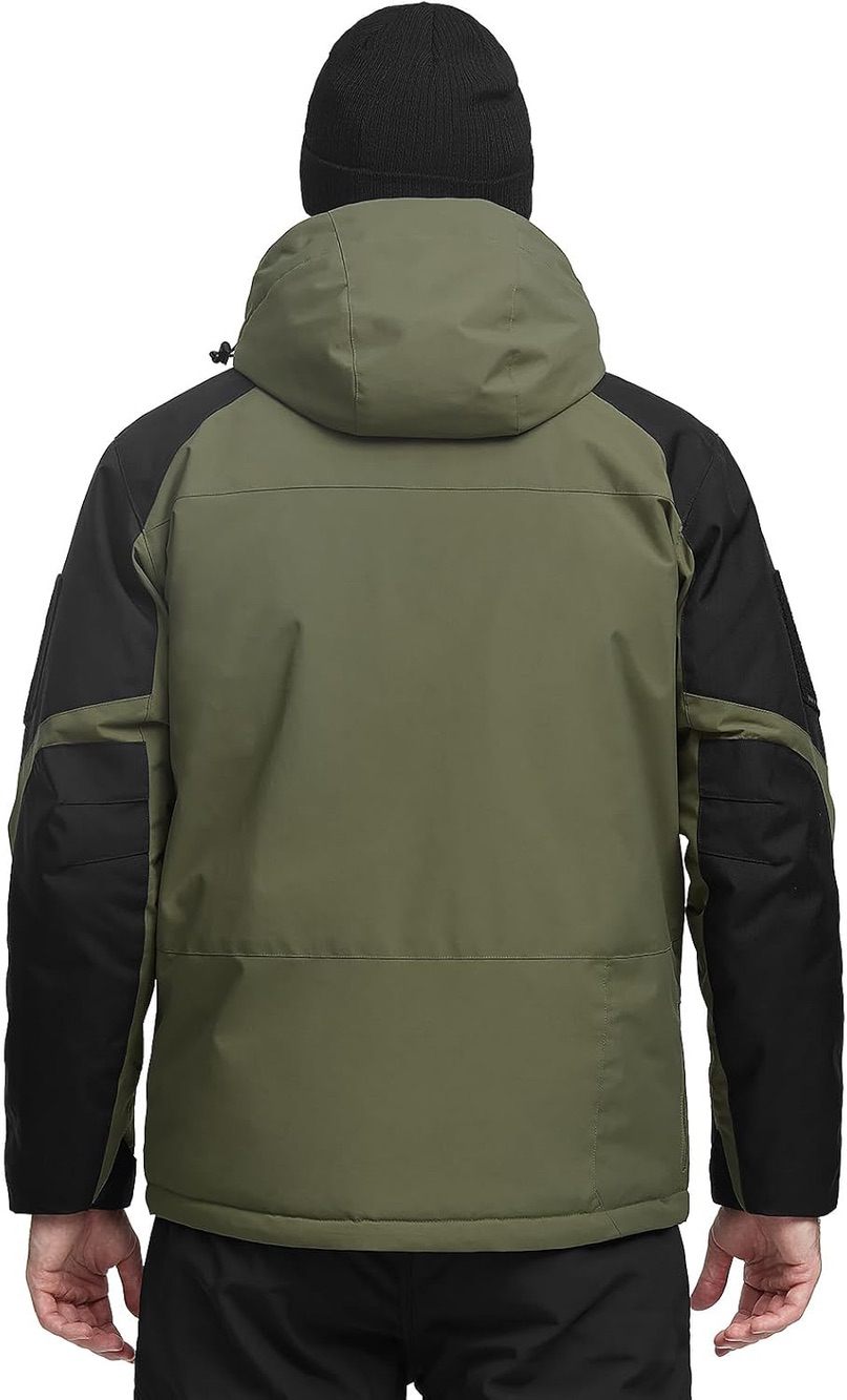 SHARP Men's Warm & Waterproof Ski Winter Jacket w/  Multi Pockets & Detachable Hood