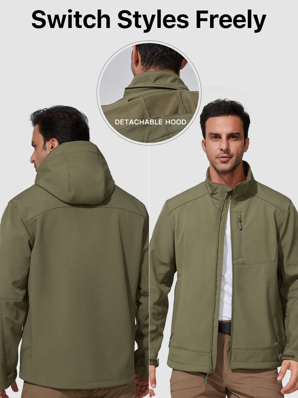 SNOWEAGLE Men's Lightweight Waterproof Softshell Winter Jacket