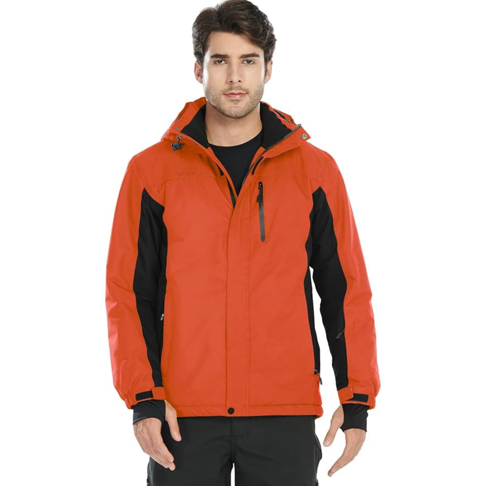 WHALE Men's Waterproof Warm Fleece Lined Ski Jacket