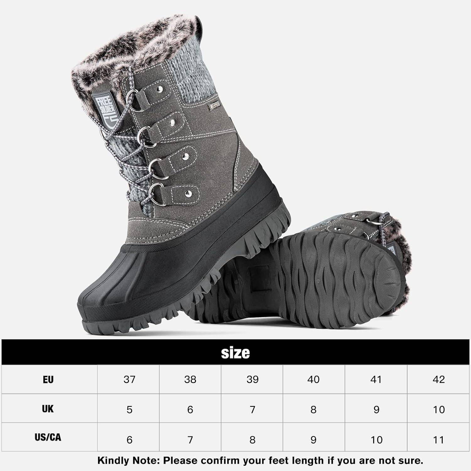 MARYJANE Women’s Waterproof Snow Hiking Boots