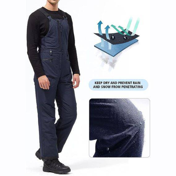 ADVANTURER Men's Insulated Waterproof Bibs Overalls