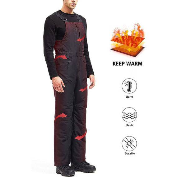 ADVANTURER Men's Insulated Waterproof Bibs Overalls