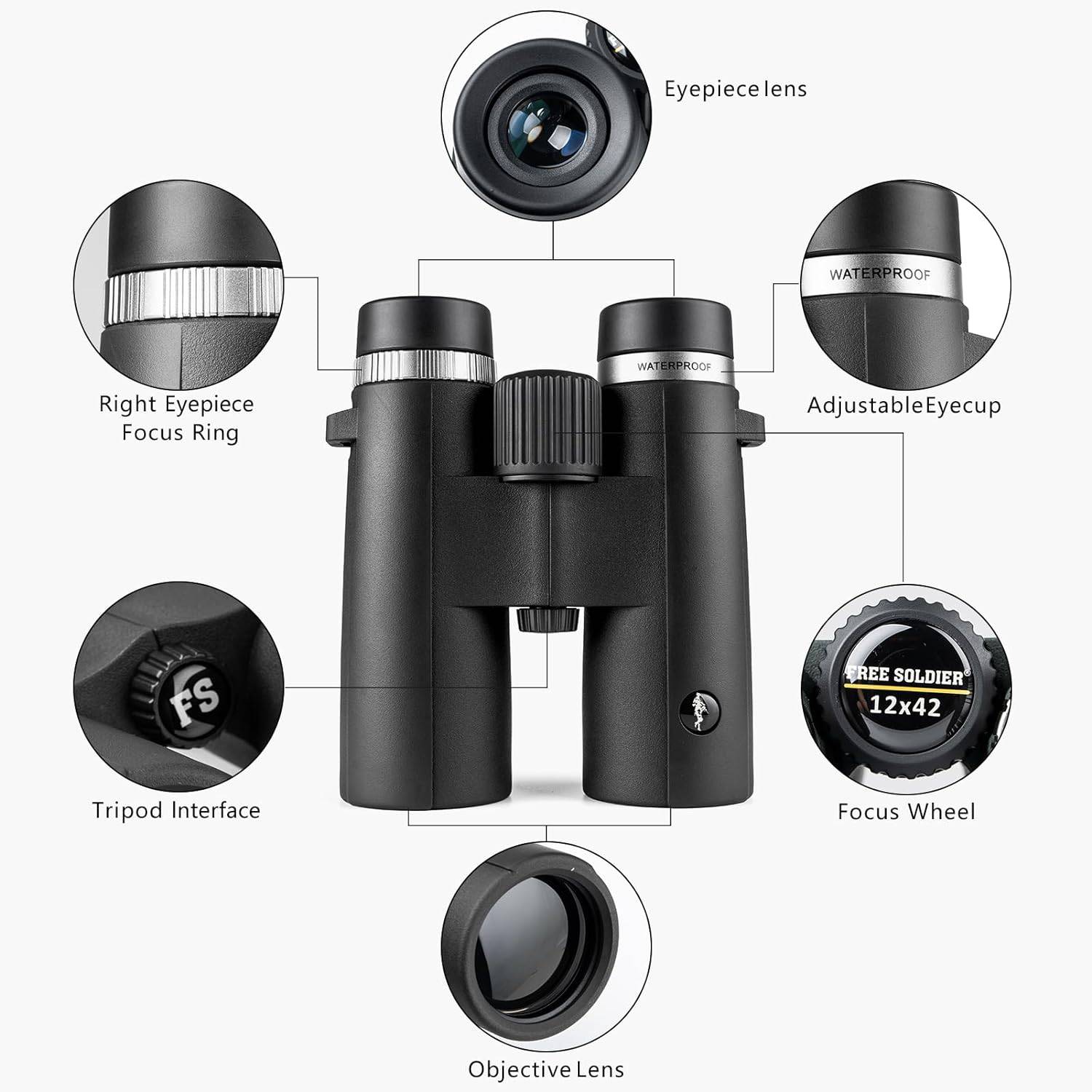 COMPAK Waterproof HD Compact Binoculars 12×42