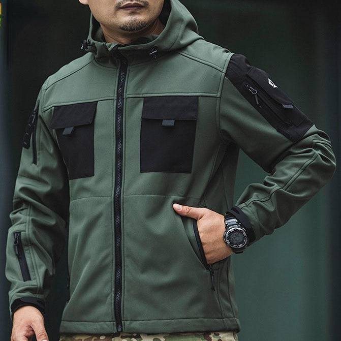 BEETLE 5-in-1 Muti-Pocket Warm Softshell Waterproof Tactical Jacket