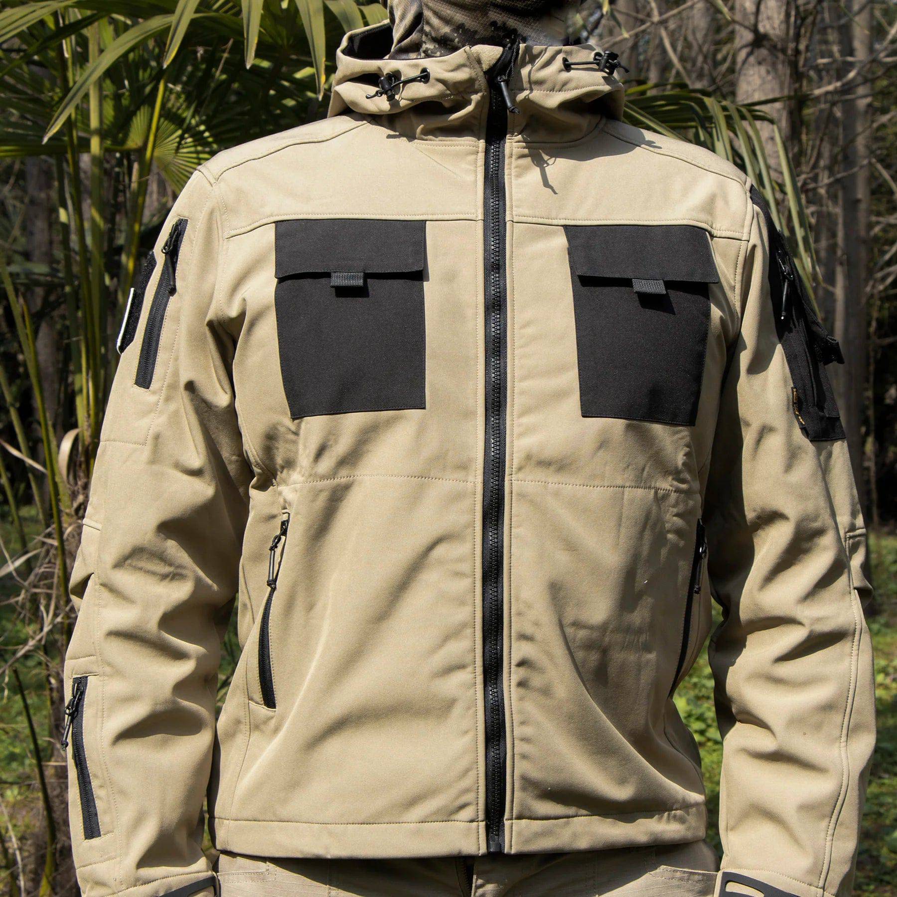 BEETLE 5-in-1 Muti-Pocket Warm Softshell Waterproof Tactical Jacket