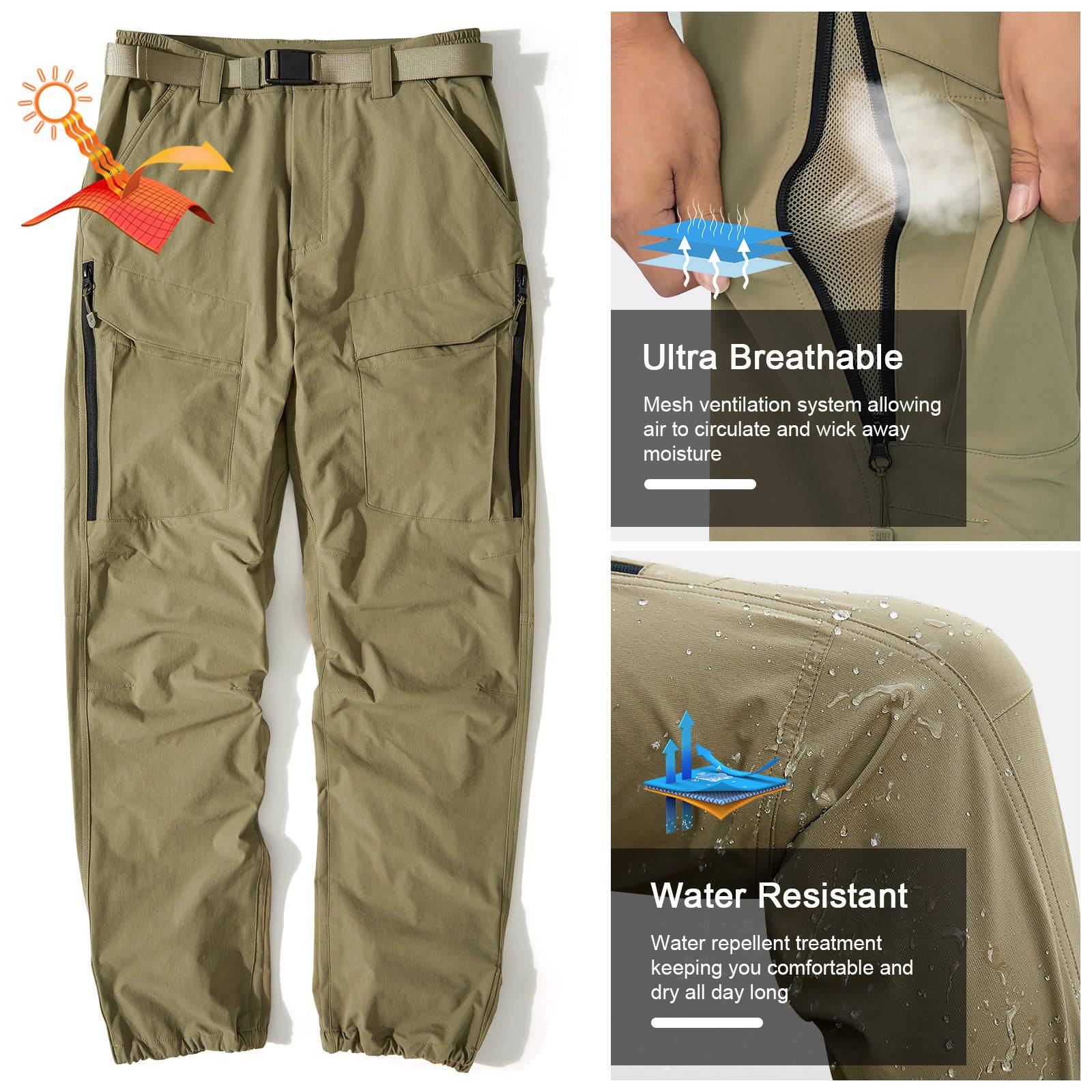 WINDCHASER Men's hem adjustable  Hiking Pants