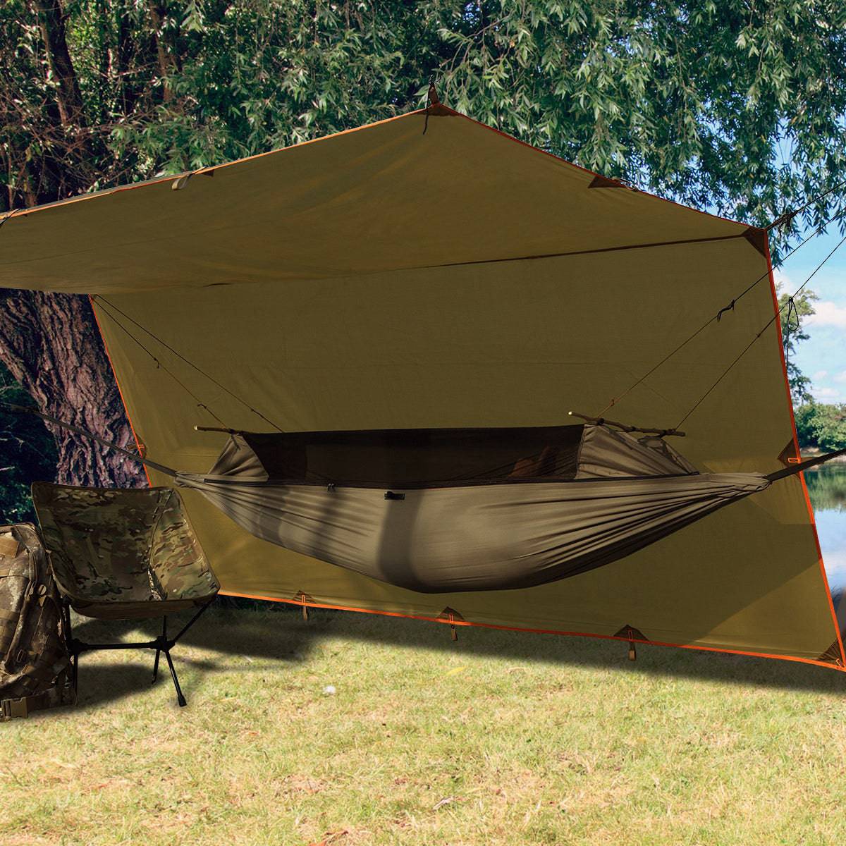 SURVIVOR Portable UV-Protected Waterproof Camping Tarp