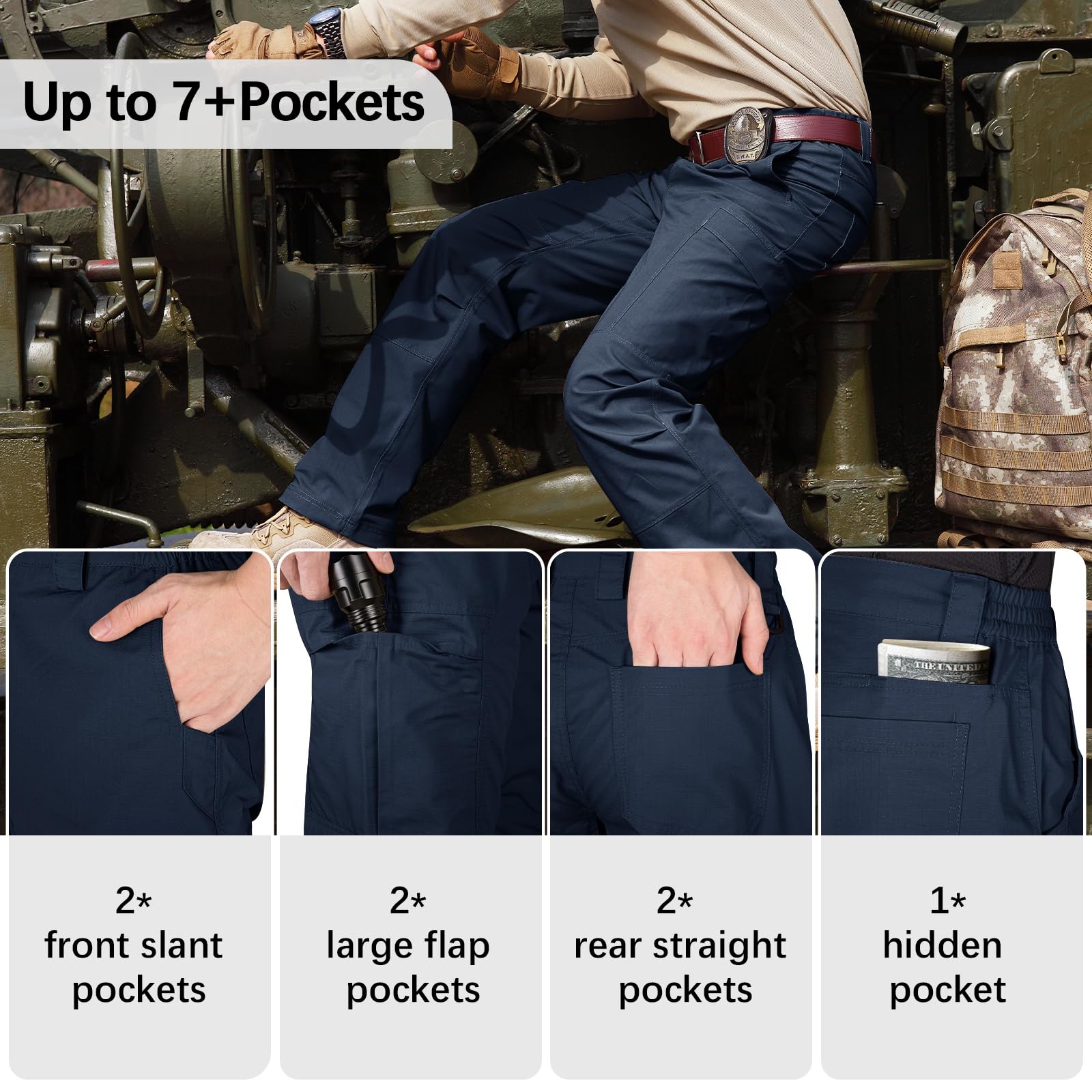 SWIFT Men's Lightweight Ripstop Tactical Pants