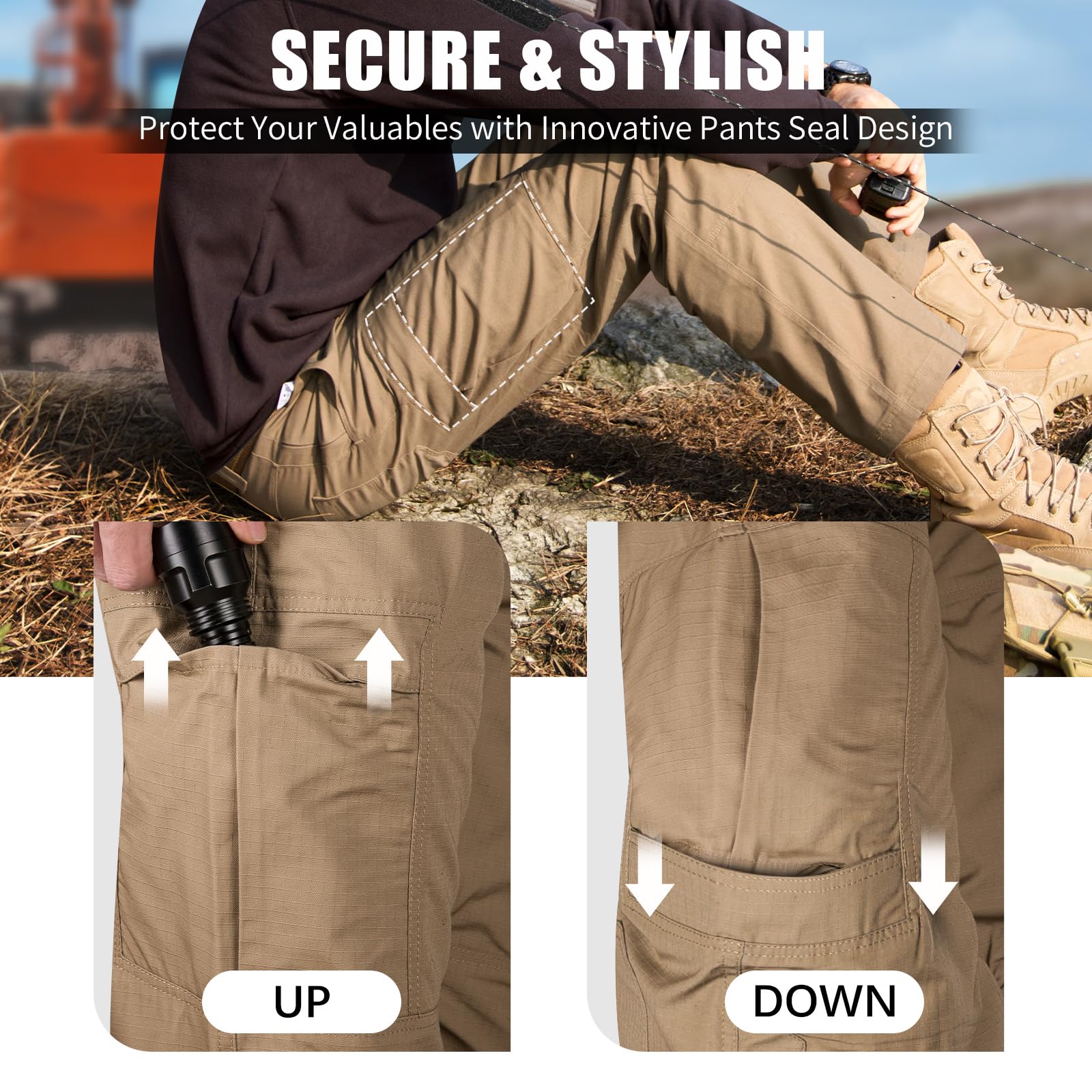 SWIFT Men's Lightweight Ripstop Tactical Pants