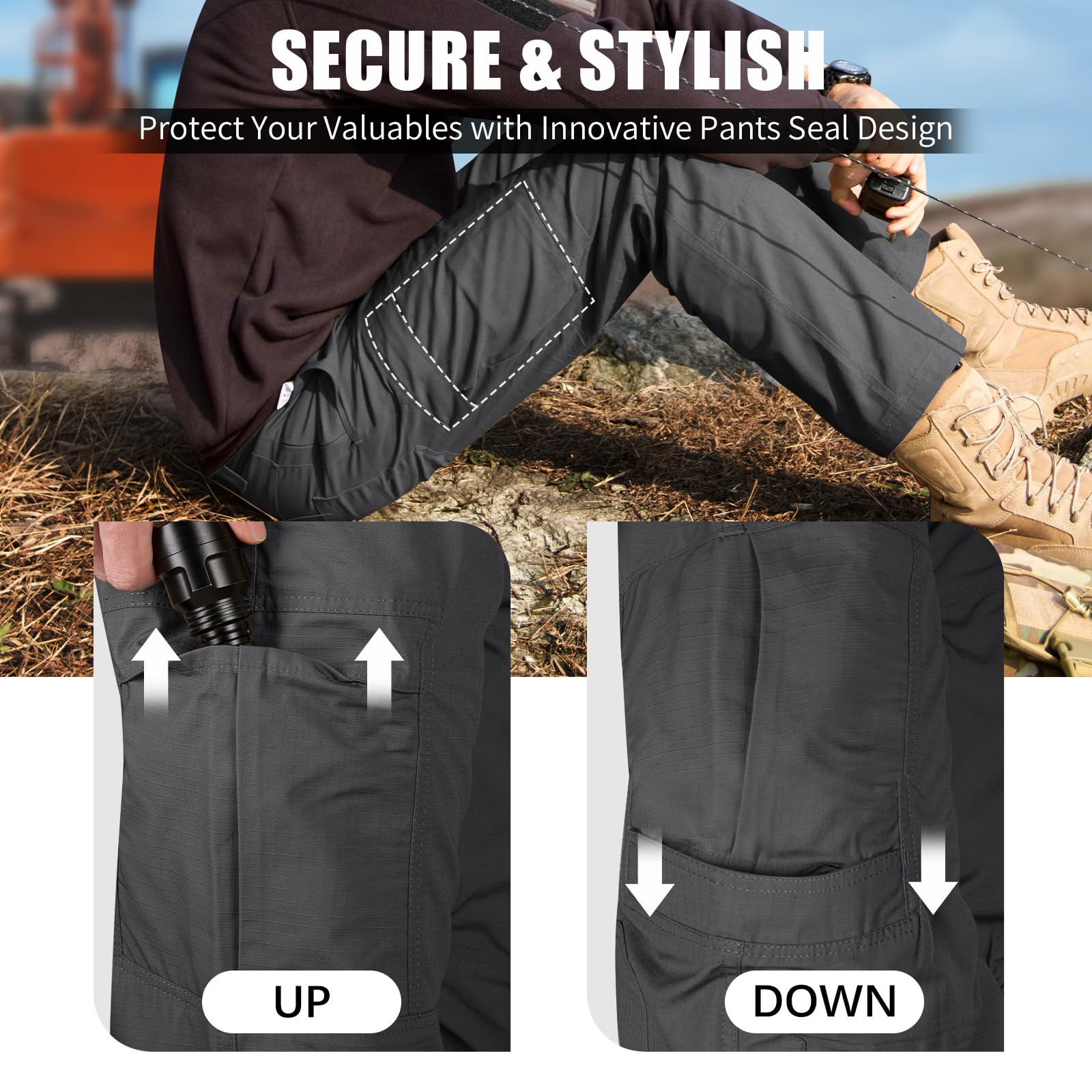 SWIFT Men's Lightweight Ripstop Tactical Pants