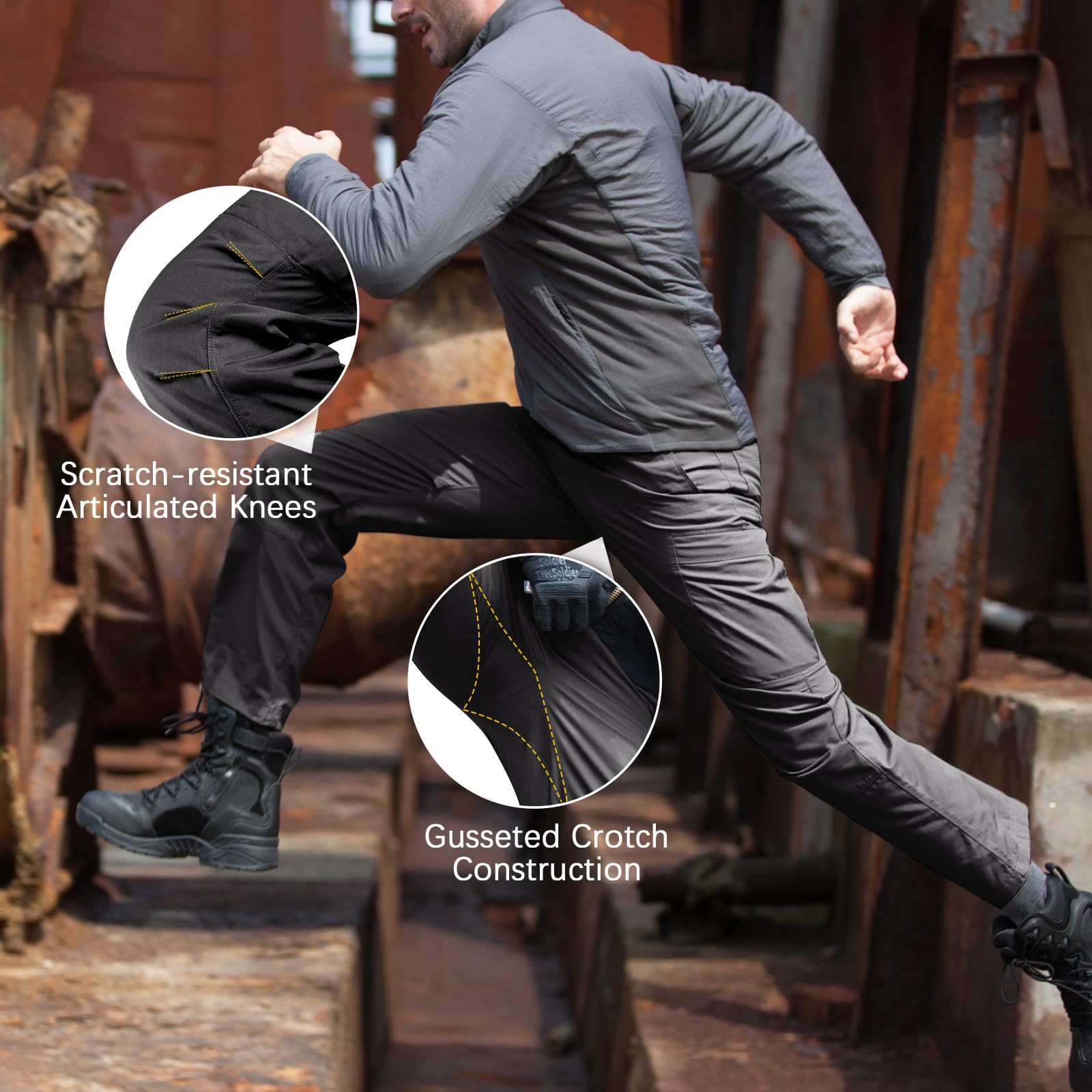 SWIFT Men's Lightweight Ripstop Tactical Pants