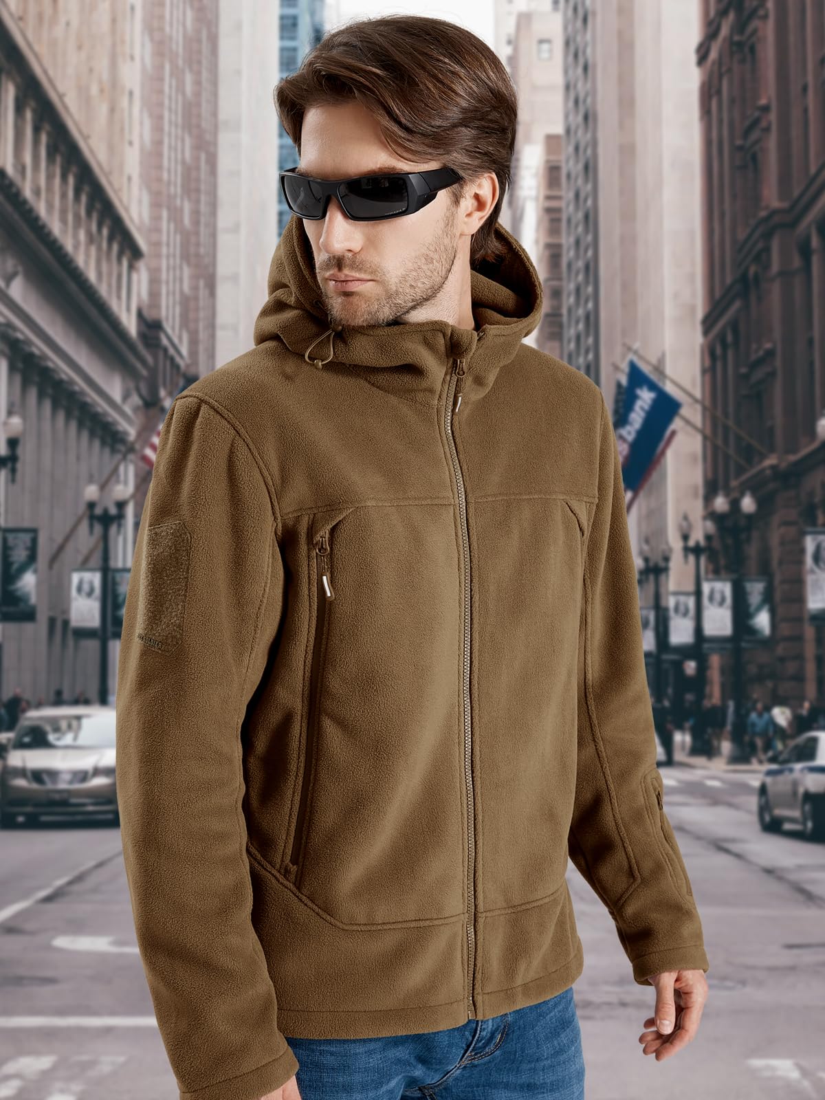 ARES Men's Tactical Fleece Zip-up Hoodie