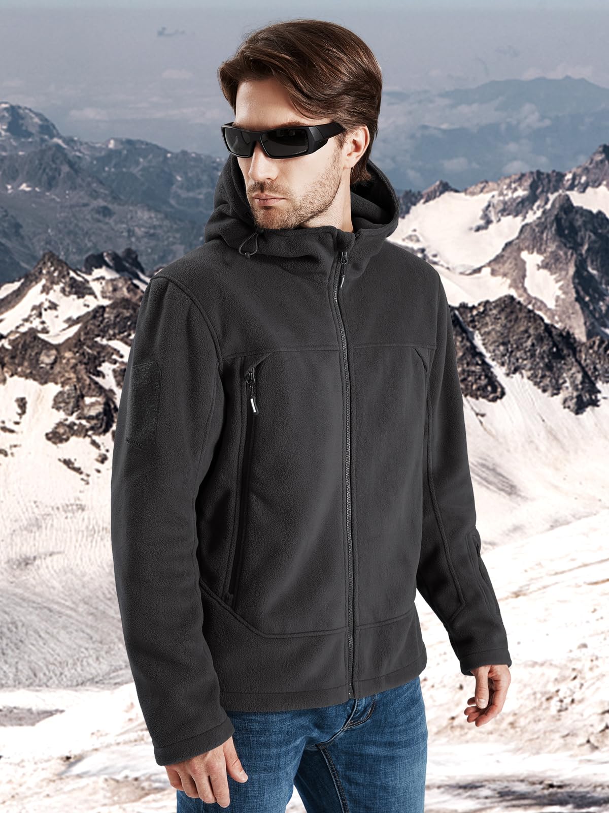 ARES Men's Tactical Fleece Zip-up Hoodie