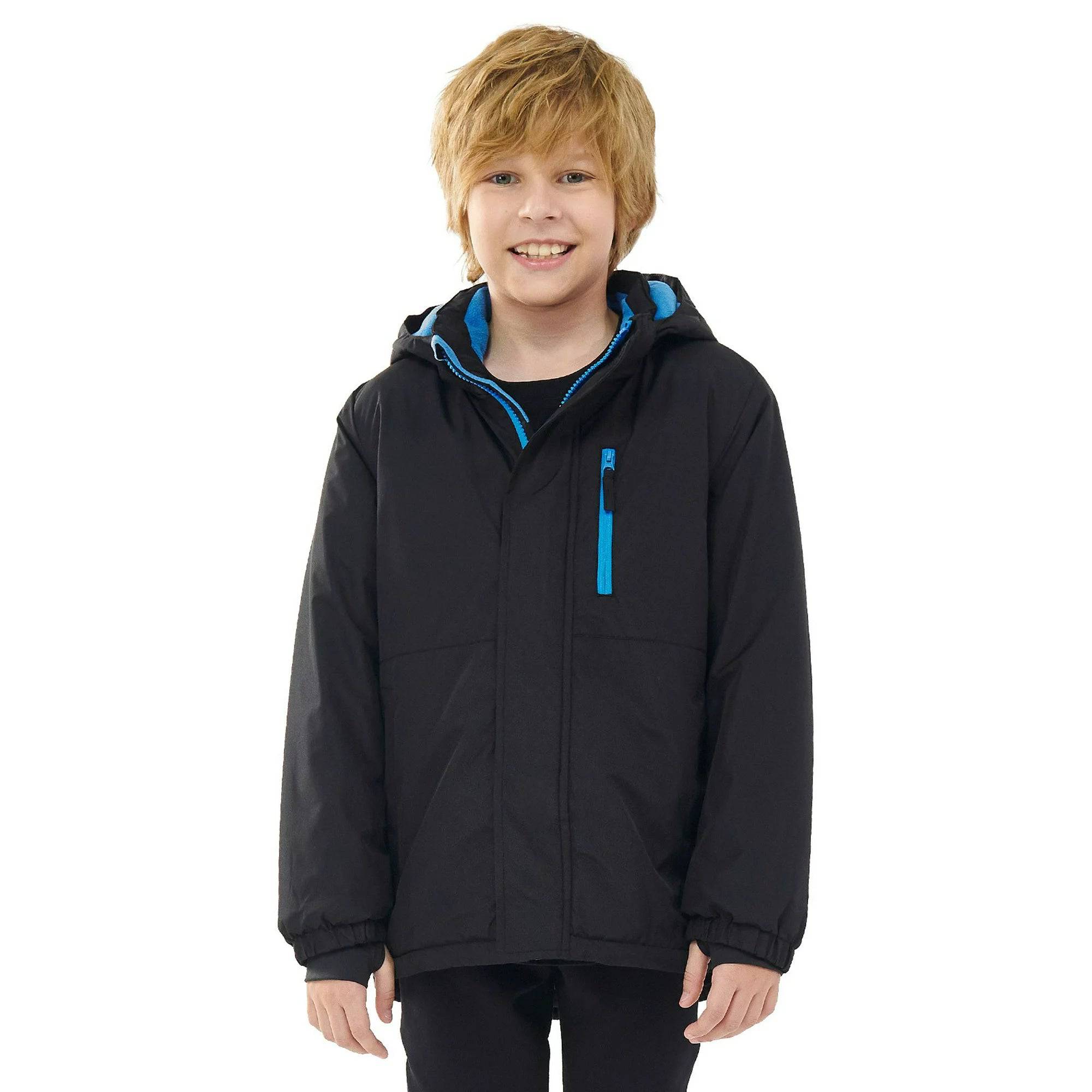PAMLULU Kids Fleece Lined Waterproof Raincoat