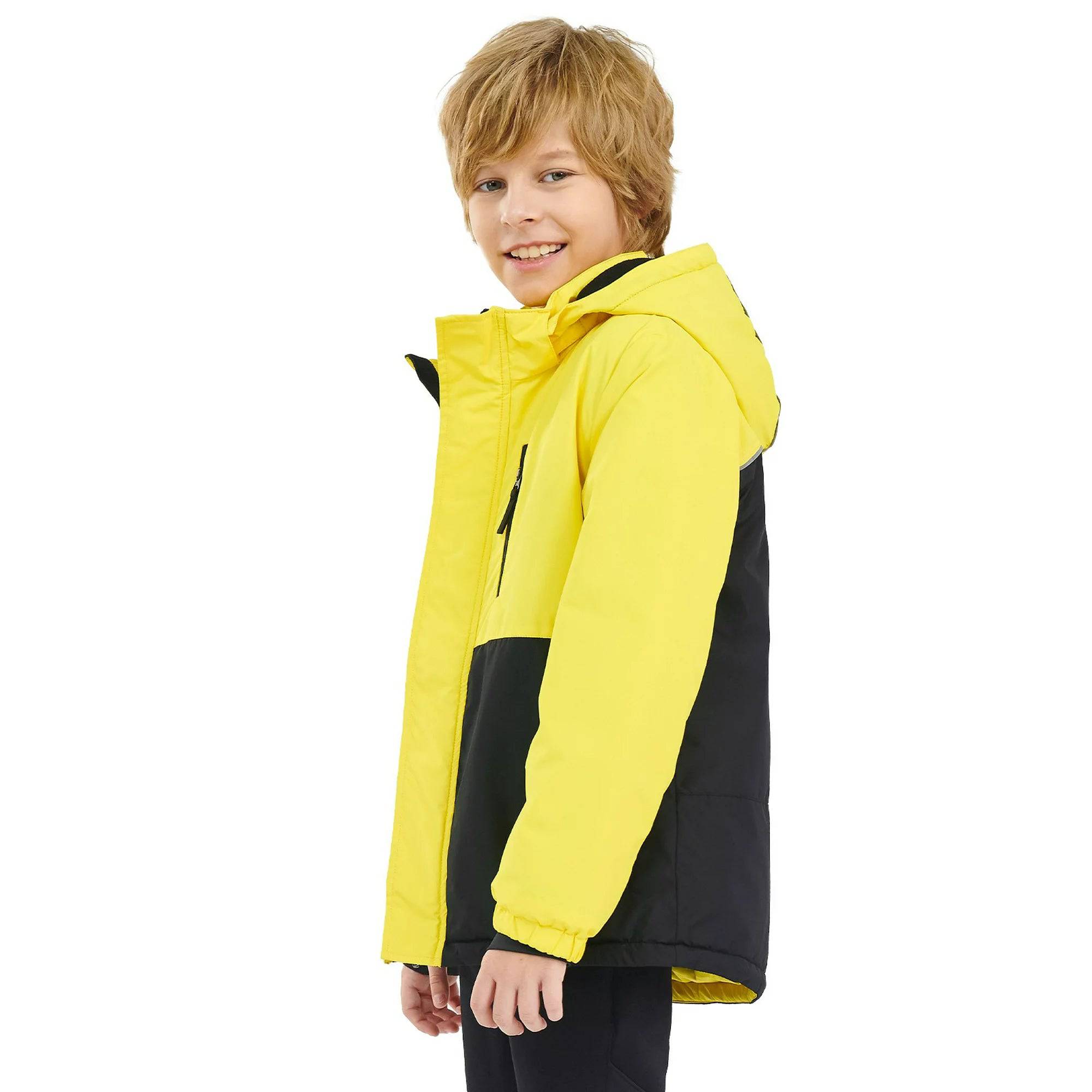 PAMLULU Kids Fleece Lined Waterproof Raincoat