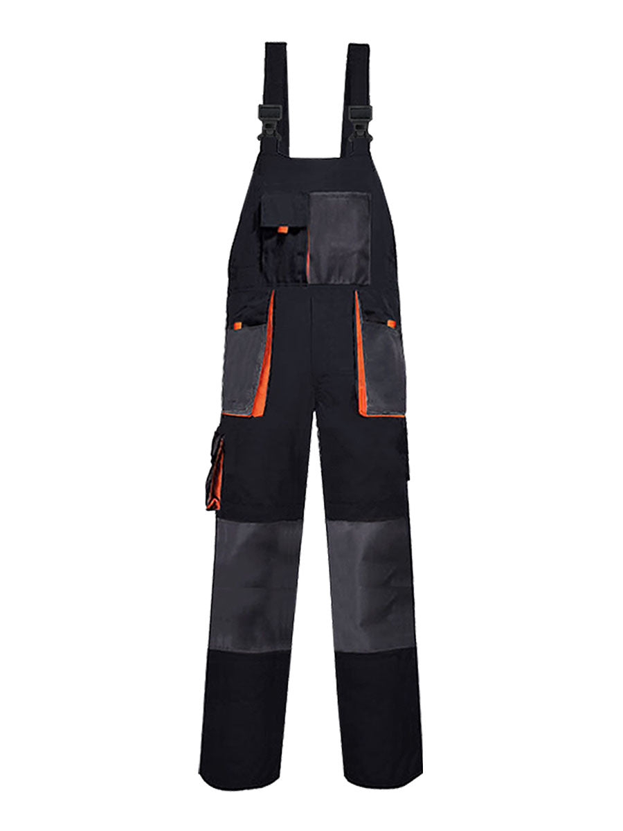 Free Soldier Men's Bib Overalls Work Overalls with Knee Pad Pockets